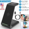 15W 3 in 1 Wireless Charger Dock Fast Charging Station Stand Holder Fit for iPhone 13/12/11/XS Apple Watch Series 7/6/5/4/3/2/1 AirPods 2 AirPods Pro