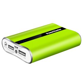 12000mAh Portable Charger with Dual USB Ports 3.1A Output Power Bank Ultra-Compact External Battery Pack Fast Charging for IOS Phone Samsung Xiaomi ZT (Option: Gift12000mAHPBGreen)