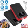 10000mAh Portable Power Bank External Battery Pack Charger Dual USB Charge Ports with LCD Display Flashlight Type C Micro USB Lightning Input Ports