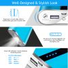 12000mAh Portable Charger with Dual USB Ports 3.1A Output Power Bank Ultra-Compact External Battery Pack Fast Charging for IOS Phone Samsung Xiaomi ZT