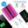 12000mAh Portable Charger with Dual USB Ports 3.1A Output Power Bank Ultra-Compact External Battery Pack Fast Charging for IOS Phone Samsung Xiaomi ZT