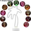 LED Neon Lights Decorative Lamps Neon Signs with Holder Base Night Lights for Home Decor Party Supplies 11 Shape Optional