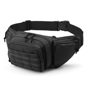 Tactical Fanny Pack For Men Concealed Carry Bag Military Waist Bag Traveling Waist Pouch with Adjustable Strap Quick Release for Camping Hiking (Option: HolsterPackBlack)