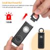 Rechargeable Personal Safety Alarm Portable 130dB Self-defense Siren with Strobe Light LED Light Carabiner Emergency Escape Tool for Women Kids Elderl