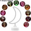 LED Neon Lights Decorative Lamps Neon Signs with Holder Base Night Lights for Home Decor Party Supplies 11 Shape Optional
