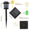 4Pcs Solar Pathway Lights Outdoor Garden Solar Lights Waterproof Landscape Solar Lawn Lamps For Yard Driveway Walkway Patio
