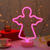 LED Neon Lights Decorative Lamps Neon Signs with Holder Base Night Lights for Home Decor Party Supplies 11 Shape Optional