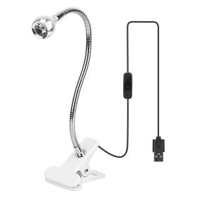 Clip On Reading Light USB Desk Clamp Lamp Flexible Gooseneck Book Night Light For Bed Table Book Study Computer (Option: USBReadingLEDLightsWhite)