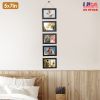 5x7IN Wall Hanging Picture Collage Frame 5-Opening Wall Decor Without Mat Rustic Style Wood Photo Frame Display