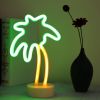 LED Neon Lights Decorative Lamps Neon Signs with Holder Base Night Lights for Home Decor Party Supplies 11 Shape Optional