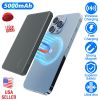 2 In 1 5000mAh 8MM Slim MagSafe Wireless Power Bank PD20W Magnetic Fast Charger Portable Phone Charger Fit for IOS Phone 15 14 13 12 Series And More