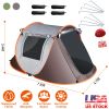 3-4 Person Pop Up Tent Automatic Setup Camping Tent Waterproof Instantåtup Tent with 2 Mosquito Net Windows Carrying Bag for Hiking Climbing Adventu