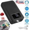 10000mAh Portable Power Bank External Battery Pack Charger Dual USB Charge Ports with LCD Display Flashlight Type C Micro USB Lightning Input Ports