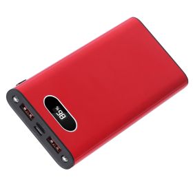20000Mah Power Bank Portable Charger External Battery Pack 22.5W Super Fast Charging with LED Display Flashlight Fit for iPhone Samsung (Option: PowerBankRed)