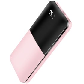 20000mAh Portable Charger Power Bank External Battery Pack w/ Digital Display Dual USB Charge Ports (Option: PowerBankPink)