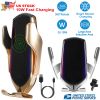 Car Phone Charger Qi 10W Fast Wireless Charger Automatic Sensor Clamping Air Vent Phone Charger Dock