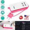 USB Power Strip w/ Surge Protector Fire Retardant 5FT Extension Cord USB Charging Station w/ 4 USB Ports 1AC Socket For Phone Tablet PC
