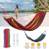 Double Hammock 2 Person Canvas Hanging Hammock Swing¥d with Carrying Bag Hold 330LBS for Camping Travel Beach