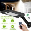 Solar Wall Light Outdoor 60LEDs PIR Motion Sensor Remote Control Wireless Lamps IP65 Waterproof Lighting for Garage Front Door Garden Pathway