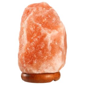 Salt Lamp Crystal Rock Salt Lamp with Dimmer Switch Hand Carved Table Lamps Night Light with Wood Base (Option: RockSaltLampUK)