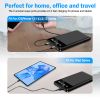 10000mAh Power Bank Portable Ultra Slim Charger External Battery Pack with 2 USB Output Ports Charging Cable LED Flashlight Compatible with IOSPhone 1