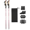 2Pcs Walking Sticks Collapsible Hiking Poles Folding Aluminum Trekking Poles Adjustable Hiking Sticks with EVA Foam Grips for Backpacking Hiking Mount
