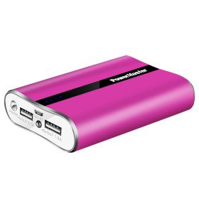 12000mAh Portable Charger with Dual USB Ports 3.1A Output Power Bank Ultra-Compact External Battery Pack Fast Charging for IOS Phone Samsung Xiaomi ZT (Option: Gift12000mAHPBPink)