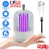 900V High Voltage Cordless Indoor Bug Zapper Type C Rechargeable Mosquito Lamp Trap Portable Electric Mosquito Killer with Hanging Strap Night Light f