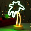 LED Neon Lights Decorative Lamps Neon Signs with Holder Base Night Lights for Home Decor Party Supplies 11 Shape Optional