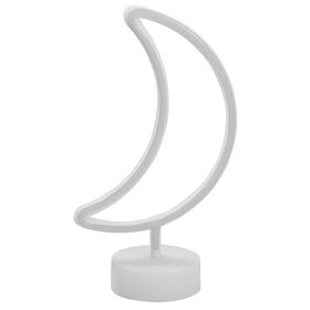 LED Neon Lights Decorative Lamps Neon Signs with Holder Base Night Lights for Home Decor Party Supplies 11 Shape Optional (Option: NeonLEDSignMoon)