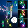 Solar Wind Chime Lights Hummingbird Decorative Lamp 7 Color Changing IP55 Waterproof Hanging String Lights For Home Garden Party Festival