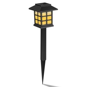 4Pcs Solar Pathway Lights Outdoor Garden Solar Lights Waterproof Landscape Solar Lawn Lamps For Yard Driveway Walkway Patio (Option: 4PcsFenceLightWarm)