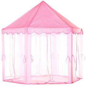 Kids Play Tents Princess for Girls Princess Castle Children Playhouse Indoor Outdoor Use w/ Carry Case (Option: CastleTentPink)