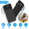 PD22.5W Fast Charger 20000mAh Fast Charging Power Bank Portable Charger with 4 Inbuilt Cables Digital Display Handle Fit For IOSPhone 15/14 Android An