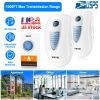 1000FT Wireless Doorbell 38 Chimes Battery Operated Door Bell Transmitter Plug In Receivers