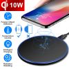 Qi Fast Wireless Charger 10W Charging Pads Station For Samsung Galaxy S10/S9 Galaxy Note 8/ Fast Aluminum Alloy Charge Mat for iPhone XS/ XR/Max