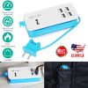 USB Power Strip w/ Surge Protector Fire Retardant 5FT Extension Cord USB Charging Station w/ 4 USB Ports 1AC Socket For Phone Tablet PC