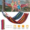 Double Hammock 2 Person Canvas Hanging Hammock Swing¥d with Carrying Bag Hold 330LBS for Camping Travel Beach