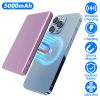2 In 1 5000mAh 8MM Slim MagSafe Wireless Power Bank PD20W Magnetic Fast Charger Portable Phone Charger Fit for IOS Phone 15 14 13 12 Series And More