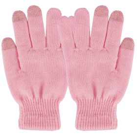 Unisex Winter Knit Gloves Touchscreen Outdoor Windproof Cycling Skiing Warm Gloves (Option: ToolNPolarTSGlovePink)