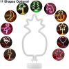 LED Neon Lights Decorative Lamps Neon Signs with Holder Base Night Lights for Home Decor Party Supplies 11 Shape Optional