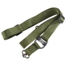 2 Point Rifle Gun Sling Adjustable w/ Fast Loop Heavy Duty Quick Detach Swivel for Outdoor Sports (Option: RetroDetachSlingGreen)