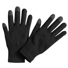 Unisex Winter Knit Gloves Touchscreen Outdoor Windproof Cycling Skiing Warm Gloves (Option: ToolNPolarTSGloveBlack)