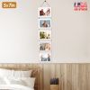 5x7IN Wall Hanging Picture Collage Frame 5-Opening Wall Decor Without Mat Rustic Style Wood Photo Frame Display