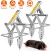 2PCS Easy Setup Mole Scissor Traps Outdoor Reusable Mole Rodent Control Trap Solid Metal Material For Lawn Garden Yard