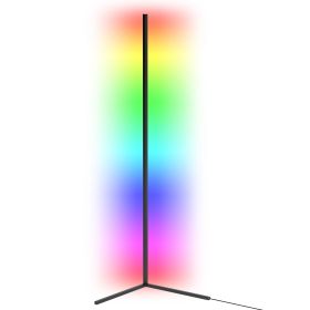 56in Floor Lamp Light LED Standing Lamp Remote Control Dimmable Color Changing Mood Light (Option: RGBStandingLampUS)