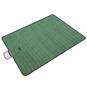 60" x 78" Waterproof Picnic Blanket Handy Mat with Strap Foldable Camping Rug for Camping Hiking Grass Travelling (Option: WPPicnicBlanketGreen)