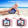 iMounTEK Kids Digital Camera w/ 2.0creen 12MP 1080P FHD Video Camera 4X Digital Zoom Games 32GB Card Supported Shockproof Child Camcorder for 3-10