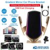 Car Phone Charger Qi 10W Fast Wireless Charger Automatic Sensor Clamping Air Vent Phone Charger Dock