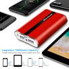 12000mAh Portable Charger with Dual USB Ports 3.1A Output Power Bank Ultra-Compact External Battery Pack Fast Charging for IOS Phone Samsung Xiaomi ZT